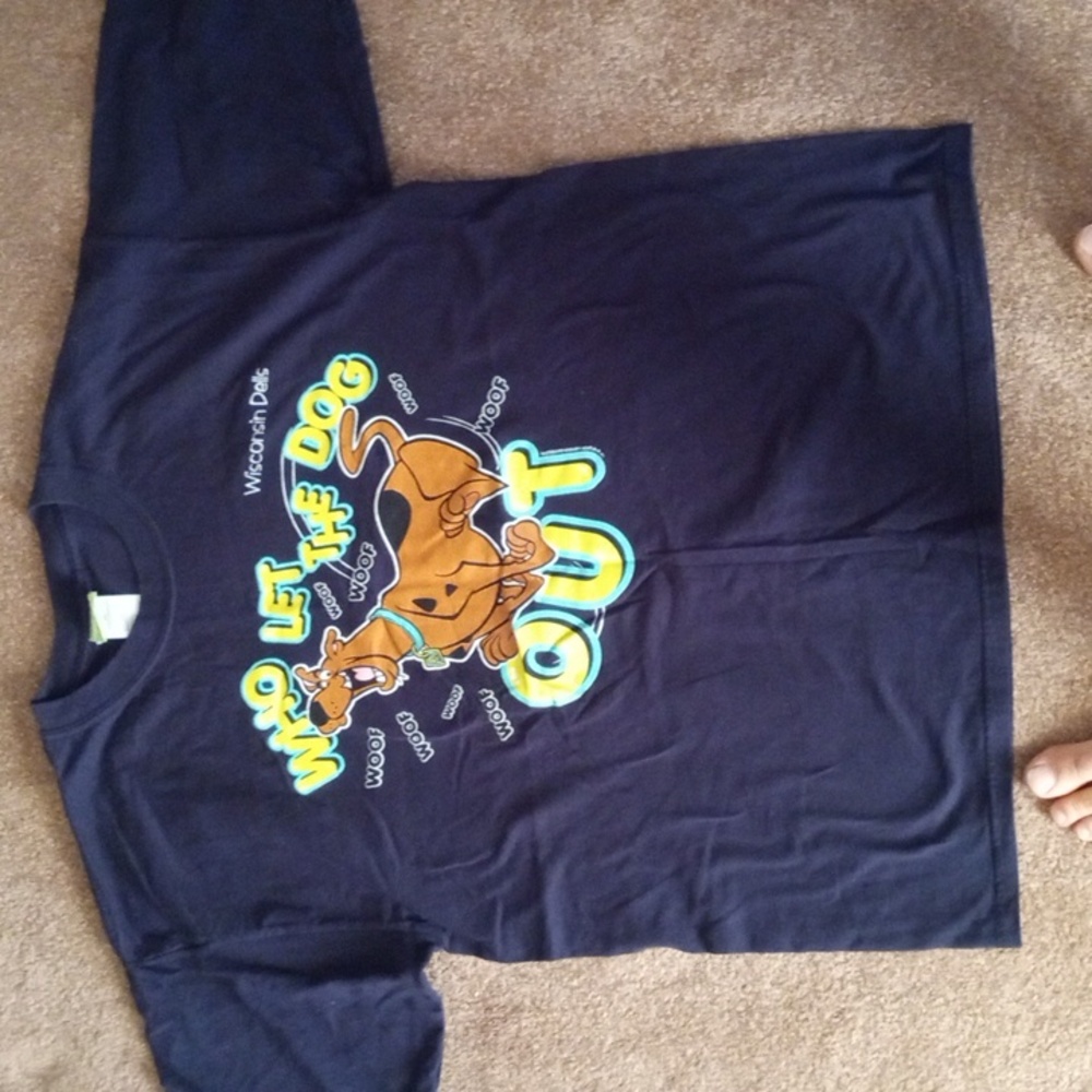 Scooby-Doo who let The dogs out Wisconsin dells t-shirt black